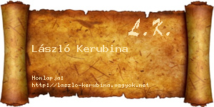 László Kerubina névjegykártya
